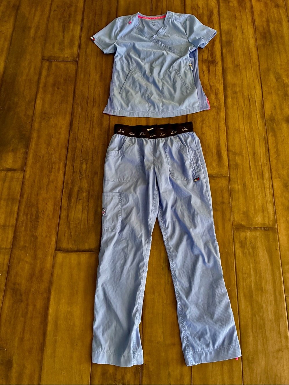Koi Lite Scrub Set in Periwinkle Blue - Size Medium